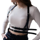 PU Leather Y Suspender Body Harness