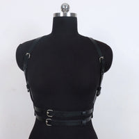 PU Leather Y Suspender Body Harness