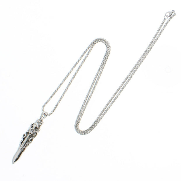 Engraved Bullet on Adjustable Chain Necklace
