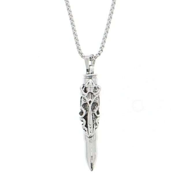 Engraved Bullet on Adjustable Chain Necklace