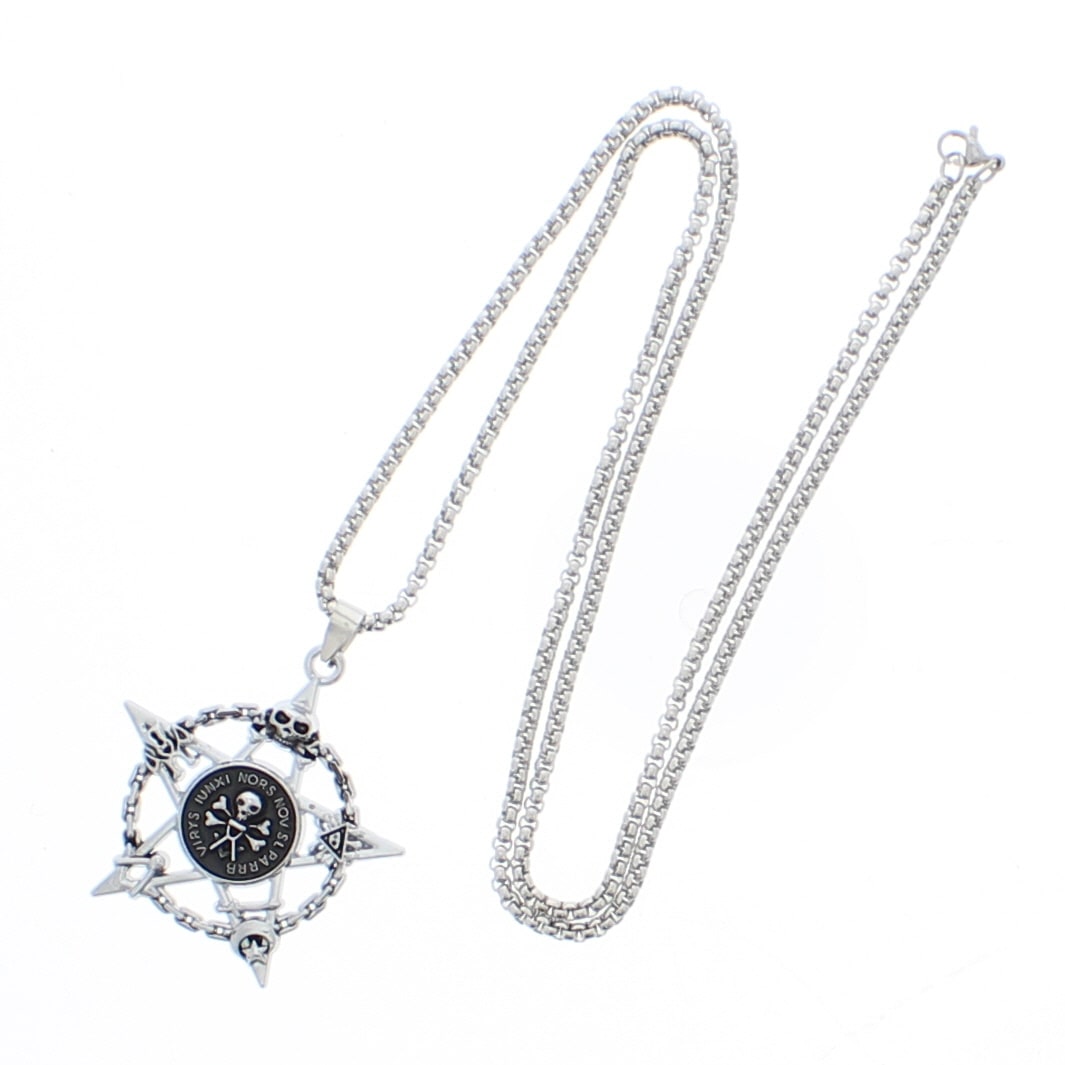 Skull Pentagram Chain Necklace
