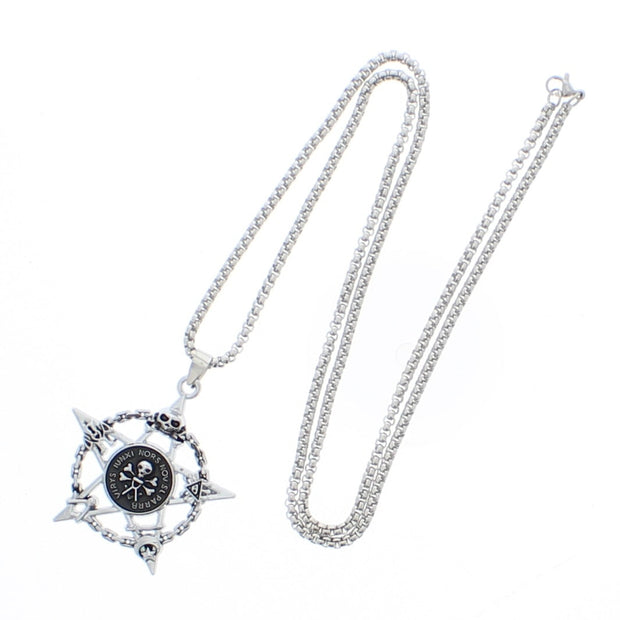 Skull Pentagram Chain Necklace