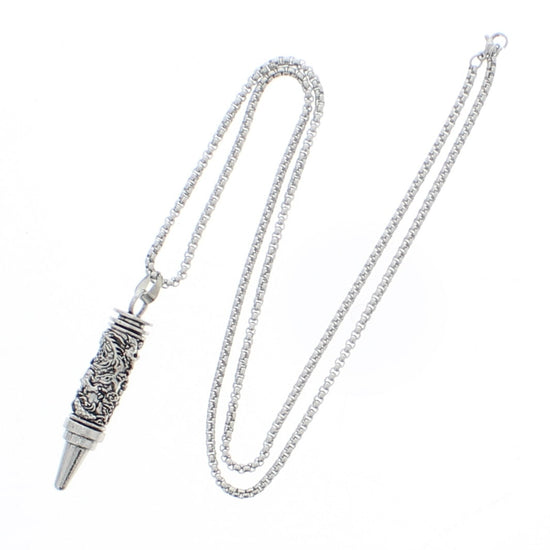 Patterned Heavy Bullet Chain Necklace