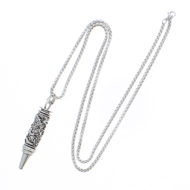 Patterned Heavy Bullet Chain Necklace