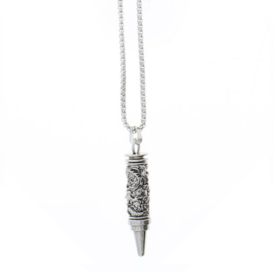 Patterned Heavy Bullet Chain Necklace