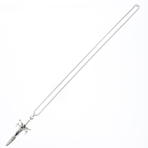 Skeleton on Sword Chain Necklace