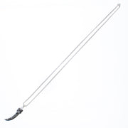 Engraved Black & Silver Dagger Chain Necklace