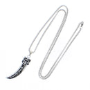 Engraved Black & Silver Dagger Chain Necklace