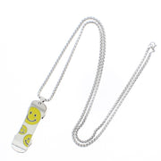 Smiley Face Skateboard Chain Necklace