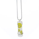 Smiley Face Skateboard Chain Necklace