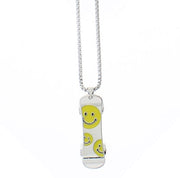 Smiley Face Skateboard Chain Necklace