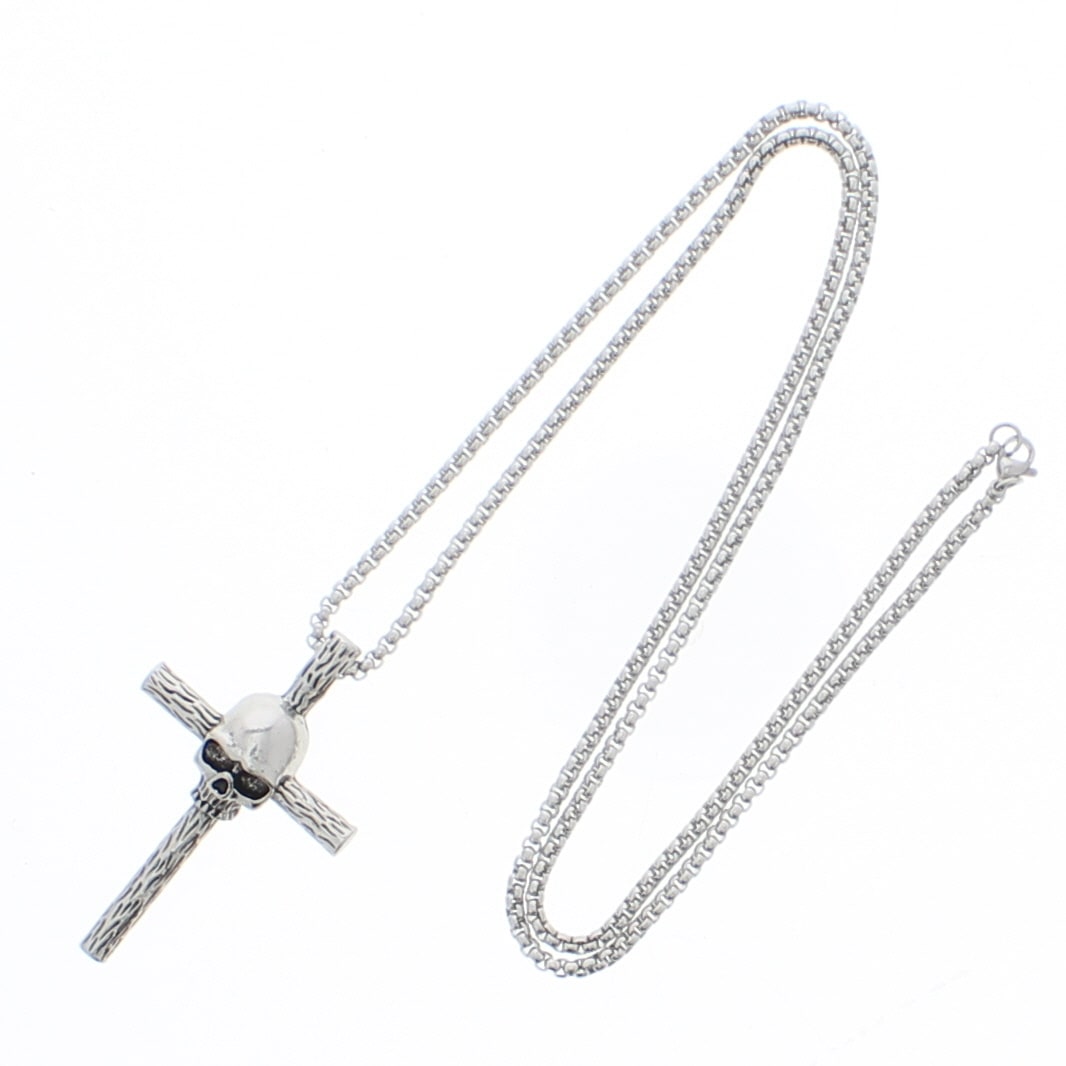 Skull Cross Chain Necklace