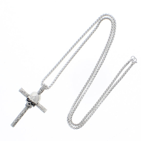Skull Cross Chain Necklace