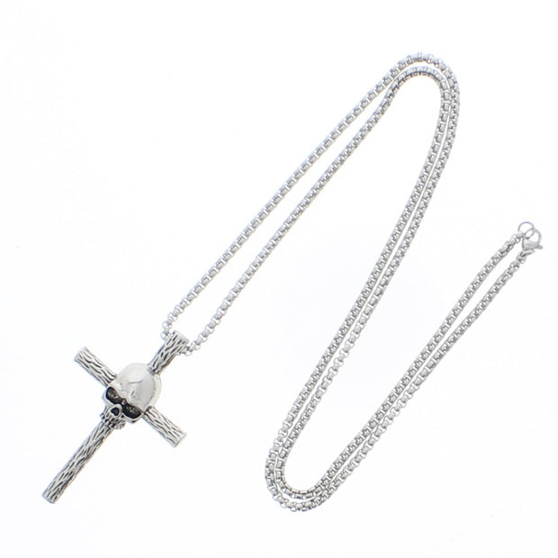 Skull Cross Chain Necklace