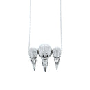 Metal 3D Triple Raven Skull Chain
