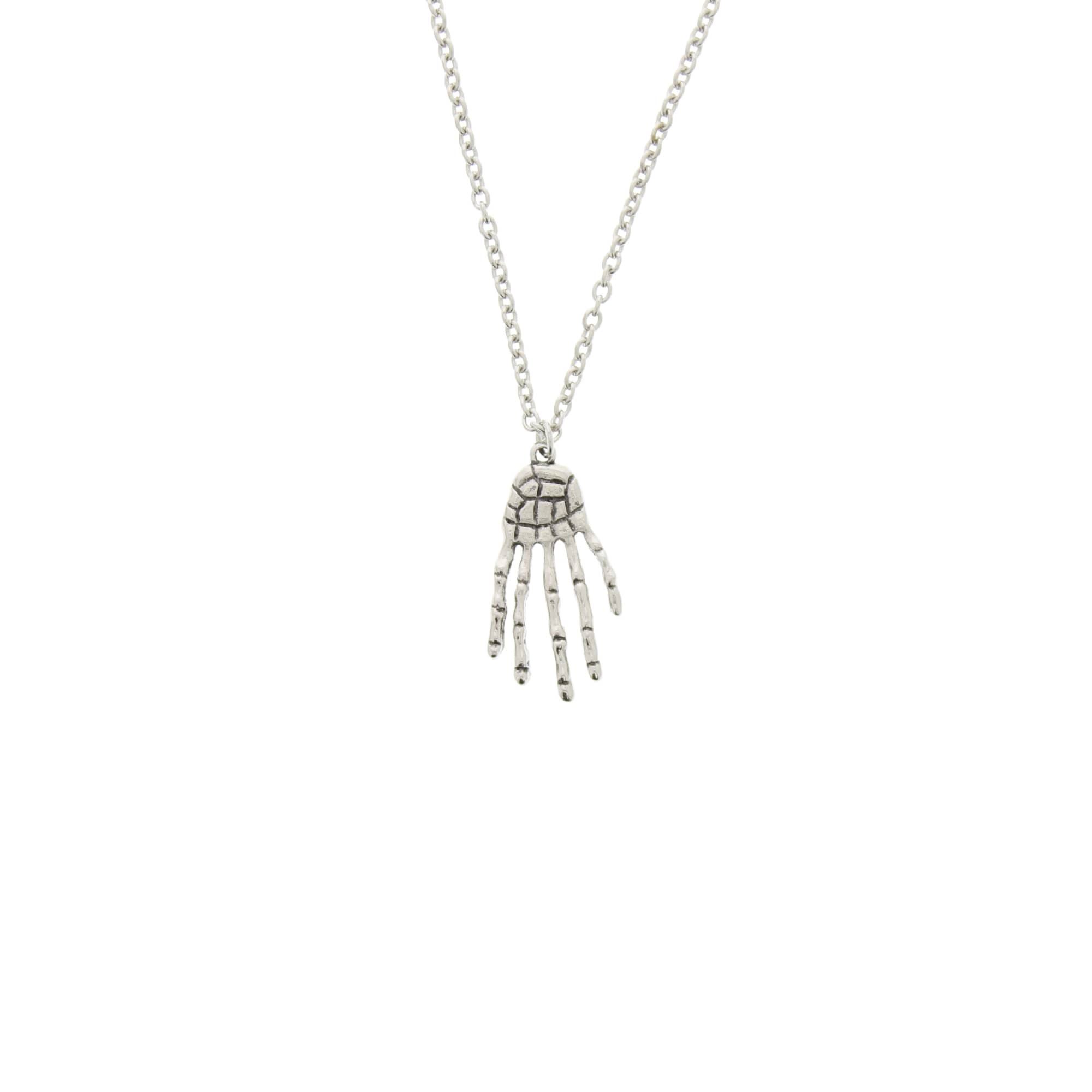 Small Skeleton Hand Necklace