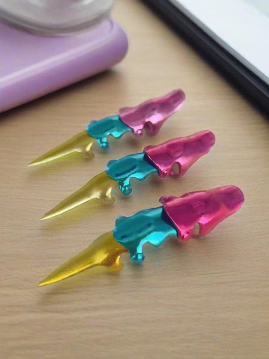 Metallic Multicolour Full Finger Ring