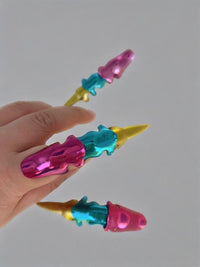 Metallic Multicolour Full Finger Ring