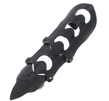 Scaled Black Full Finger Knuckle Ring
