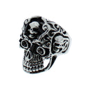Sugar Skull Ring with Mini Skulls