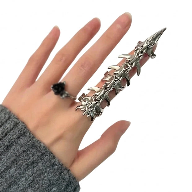 Alien Thorn Spine Skeleton Ring