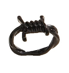 Black Barbed Wire Ring