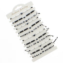 Card of 12 Assorted Yin Yang Beaded Bracelets