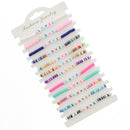 Card of 12 Assorted Colourful LOVE Friendship Bracelets
