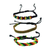 Assorted Rasta Braided Bracelets