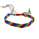 Rainbow Rope Braided String Tie Bracelet