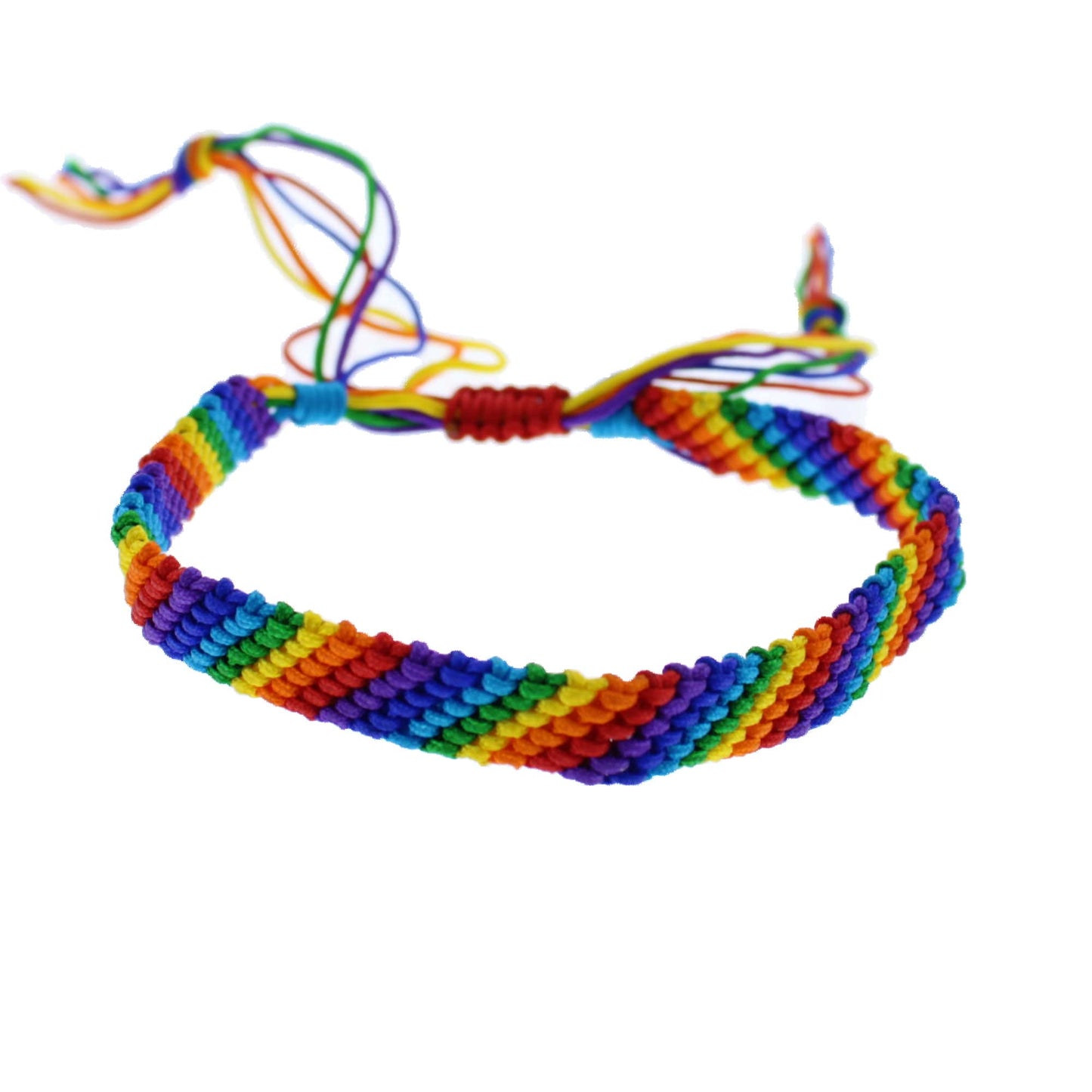 Rainbow Rope Braided String Tie Bracelet