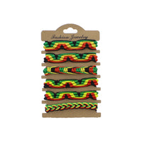 Assorted Rasta Braided Bracelets