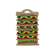 Assorted Rasta Braided Bracelets