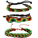 Assorted Rasta Braided Bracelets