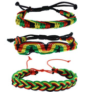 Assorted Rasta Braided Bracelets