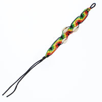 Rasta Braided Bracelet with Sea Shells