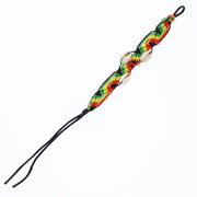 Rasta Braided Bracelet with Sea Shells