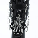 Large Skeleton Hand & Ring PU Bracelet