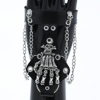 Large Skeleton Hand & Ring PU Bracelet