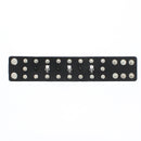 Black PU Bracelet with Skull Studs & Spikes