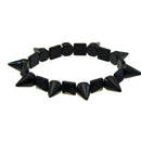 Black Plastic Spike Bracelet