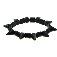 Black Plastic Spike Bracelet