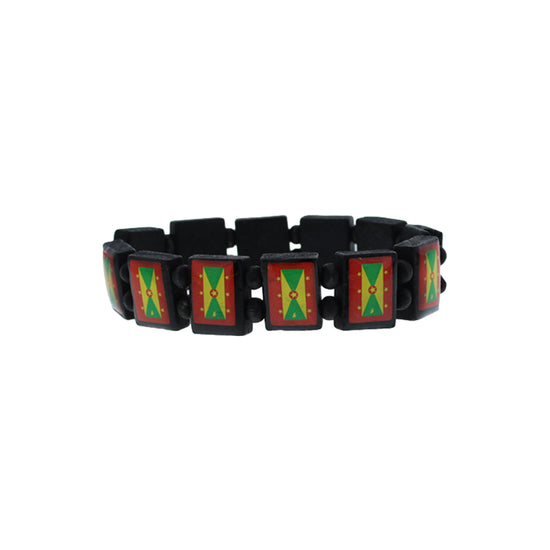 Grenada Flag Wooden Bracelet