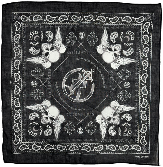 Redemption Winged Skulls & Paisley Bandana