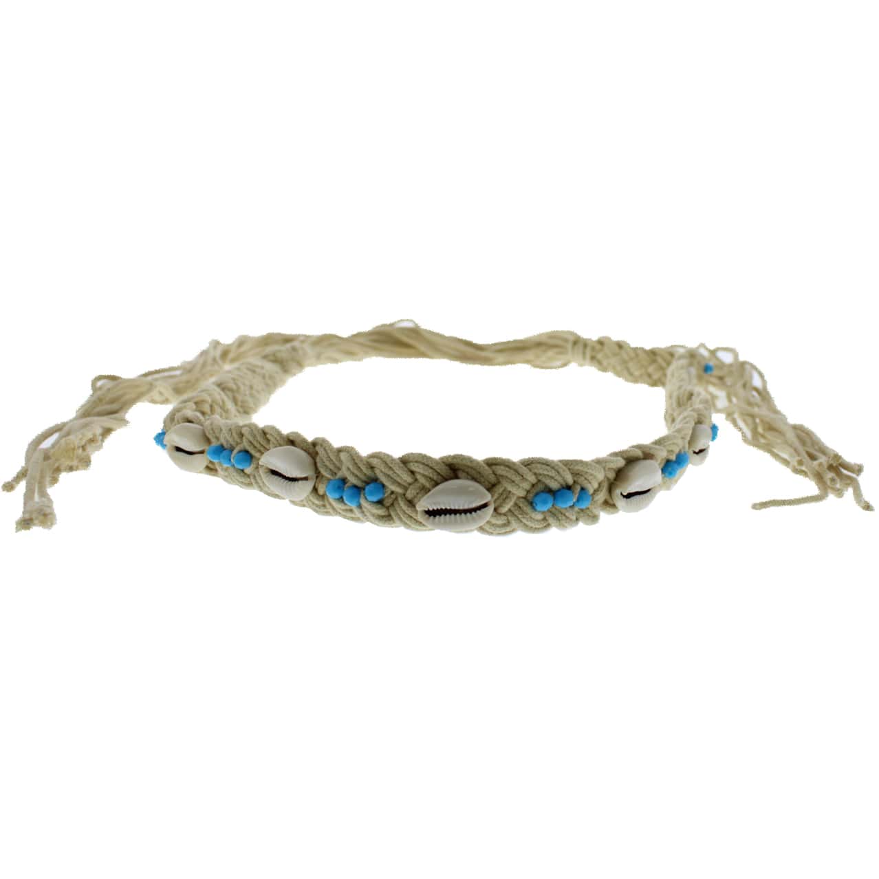 Seashell & Blue Beaded Belt