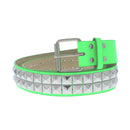 2 Row Pyramid PU Studded Belt