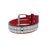 2 Row Pyramid PU Studded Belt