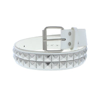 2 Row Pyramid PU Studded Belt
