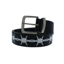PU Barbed Wire Embroidered Buckle Belt