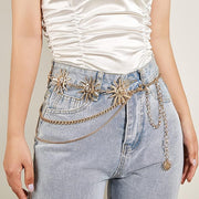 Sun Charm Triple Chain Belt